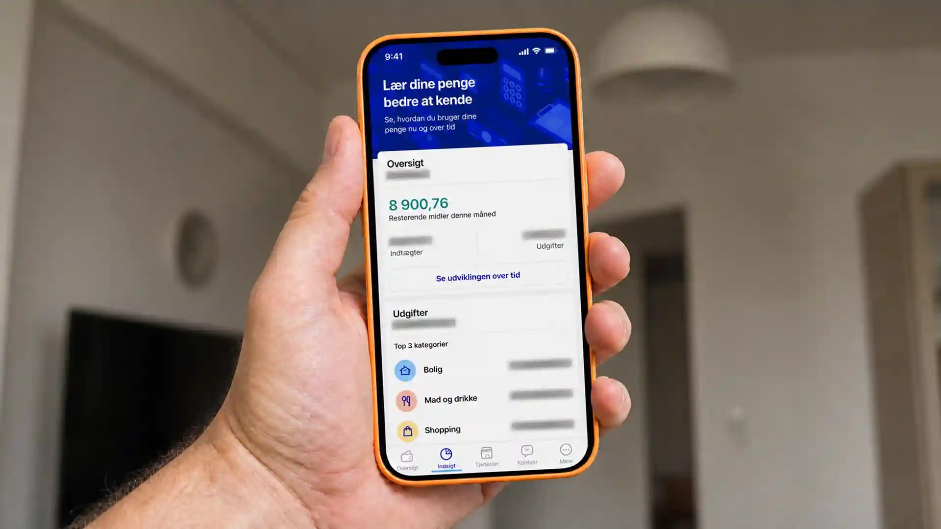 Skærmbillede fra bankapp i kommentar